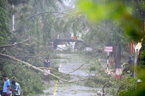 Roadway destruction in Visakhapatnam - Indian Navy