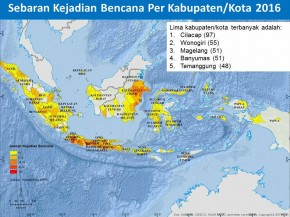 5 Kabupaten dengan bencana terbanyak
